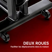 SPORTNOW Vélo d'Appartement, Vélo d'Exercice, Résistance Magnétique Réglable, Écran LCD, Siège Confortable, 108x51x116cm, Blanc(m-8)