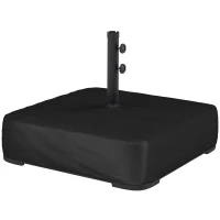 Outsunny Sonnenschirmständer 80 kg Sandfüllung robuster Standfuß für Freischwinger und 48 mm Stangen Schwarz(m-10)