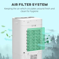 HOMCOM Klimatyzator 3 w 1 z nawilżaczem, chłodzenie wodne 15L(m-4)