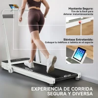 SPORTNOW Cinta de Correr Plegable Inclinado Debajo del Escritorio con 2.5HP 0-12 KM/H Pantalla LED Control Remoto y Soporte(m-8)