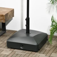 Outsunny Sonnenschirmständer, Sonnenschirmfuß, Sonnenschirmhalter, 54,5 x 54,5 x 46,5 cm, Schwarz(m-9)