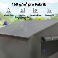 Outsunny Zeltgarage 2,5x1,8 m Wasserdicht Garagenzelt mit aufrollbarer Reißverschlusstür Belüftungsfenster Dunkelgrau(m-5)