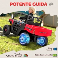 AIYAPLAY Macchina Elettrica Bambini 12V con Telecomando, Sospensioni, Bagagliaio e Musica, Età 3-8 Anni, Rosso(m-4)