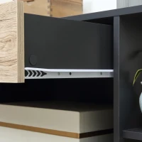 HOMCOM Armario de Suelo para Cocina Mueble Auxiliar Multiusos Diseño Moderno Espacioso con Cajón Estantes Ruedas Universales 80x39x86,5 cm(m-5)