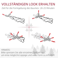 HOMCOM Künstlicher Weihnachtsbaum, schneebedeckt, schmales Design, feuerfest, 180 cm, Grün/Weiß(m-5)