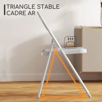 HOMCOM Lot de 4 chaises pliantes chaises de salle à manger portables cadre en acier 45 x 46 x 78 cm blanc(m-5)