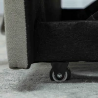 HOMCOM Loveseat Sofa Bed, Convertible Bed Settee with 2 Pillows, Side Pockets, Light Grey(m-13)