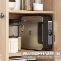 HOMCOM Waffeleisen 4 Waffeln mit antihaftbeschichteten Platten verstellbarer Temperatur rutschfeste Füße 1200W Aluminium Schwarz 24,5 x 31,6 x 11,3 cm(m-7)