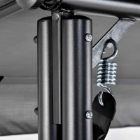 Outsunny Outdoor 3-person Metal Porch Swing Chair Bench, Grey(m-11)