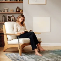 HOMCOM Elektrischer Heizer, Wandmontage, Infrarot-Heizung, energiesparend, Thermostat, Timer, Fernbedienung, Überhitzungsschutz(m-2)