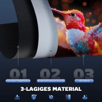 HOMCOM Beamer-Leinwand, inkl. Fernbedienung, 84 Zoll, 4:3 Format, 171x130 cm, Weiß(m-7)