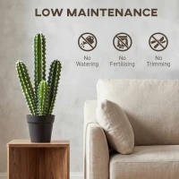 HOMCOM Sztuczna roślina kaktus 53 cm w doniczce do domu, biura(m-5)