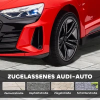 HOMCOM Samochód dla Dzieci, Elektryczny Samochód, Licencjonowane przez Audi, z Pasem Bezpieczeństwa, Pilotem, Światłem, czerwony + czarny, 103 x 58 x 41 cm(m-9)