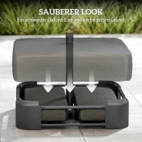 Outsunny Parasolstandaard 80 kg zandvulling robuuste standaard voor zweefparasols en 48 mm stangen zwart(m-7)