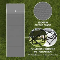 Łóżko campingowe składane z materacem i kieszenią, czarne(m-6)