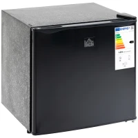 HOMCOM Mini congélateur Température Réglable de -14 à -24°C Compact 35L - étagère Amovible - Porte réversible Classe E - 47 x 44,2 x 48,8 cm - Noir(m-12)