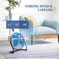 Wentylator stołowy elektryczny, 4 prędkości, cichy, kompakt(m-5)