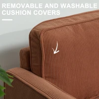 Sofa 2-osobowe z podłokietnikami, schowek, pomarańczowe(m-6)