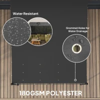 Outsunny Pawilon ogrodowy z dachem, wodoodporny, pergola, 3x3m(m-4)