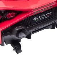 HOMCOM Coche Eléctrico para Niños de +3 Años Lamborghini SIAN Coche de Batería 12V con Mando a Distancia Apertura de Puerta Música MP3 USB y Faros 3-5 km/h 108x62x40 cm Rojo(m-14)