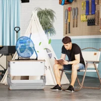 Wentylator stołowy elektryczny, 4 prędkości, cichy, kompakt(m-7)