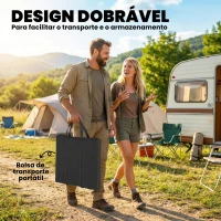 Outsunny Mesa Dobrável de Limpeza de Peixe com Altura Ajustável Pia Torneira Mangueira Cesto Dobrável Ranhuras e Bolsa(m-6)