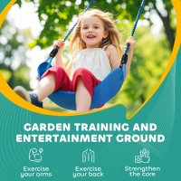 Tor przeszkód Ninja dla dzieci, 10m, niebieska slackline(m-6)