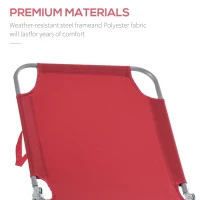 Leżak ogrodowy składany, wodoodporny, bordowy(m-6)