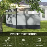 Faltowy parawan na camping, osłona wiatrowa, z linkami(m-4)