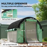 Szklarnia 3x2x2 m, folia, 6 okien, drzwi rolowane(m-5)