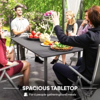 Stół ogrodowy 150x90cm, stalowy, z otworem na parasol(m-4)