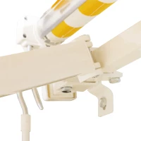 Outsunny Toldo de parede exterior com manivela manual Proteção solar UV Resistente a água 300x250cm Creme(m-9)