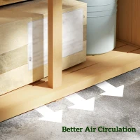 Outsunny Skrzynia ogrodowa drewniana, 4 półki, dach asfaltowy(m-7)