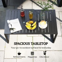 Stolik boczny z aluminium, design w listwy, na balkon(m-4)