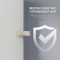 HOMCOM Szafka kuchenna, Design skandynawski, 4 szafki, Regulowane półki, Drzwi ze szkła, Otwarta przestrzeń, Płyta wiórowa, MDF, Biały(m-18)