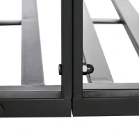 Outsunny 184cm Metal Arch Garden Garden Bridge, Safety Siderails, Arc Footbridge for Garden Creek, Stream, Pond, Black(m-8)