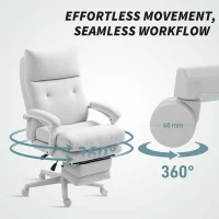 Ergonomiczny fotel biurowy z podparciem lędźwiowym, podnóżek(m-7)