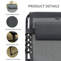 Leżak ogrodowy składany z poduszką i kieszenią boczną(m-5)