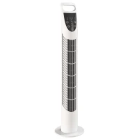 HOMCOM Tower Fan Oscillating 3 Speeds 3 Winds 40W w/ RC Timer Quiet - White(m-1)