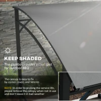 Outsunny Barbecuepaviljoen BBQ grill paviljoen 215 x 150 x 180 / 220 cm met vlamwerend dak staal(m-4)