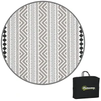 Outsunny Dywan Zewnętrzny Na Taras, Wodoszczelny, Nowoczesny Design, 365 cm x 274 cm x 0.3cm, Czarno+Biały(m-11)