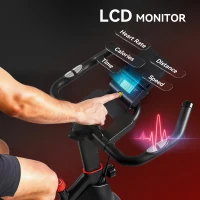 SPORTNOW Exercise Bike, Stationary Bike with Adjustable Magnetic Resistance, Indoor Cycling Equipment with LCD Display(m-5)