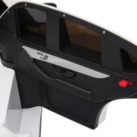 HOMCOM Coche Eléctrico para Niño +3 Años con Licencia de Mercedes 12V con Mando a Distancia Música y Luces Blanco(m-13)