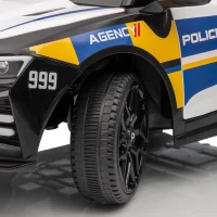 AIYAPLAY Coche Eléctrico para Niños de Policía para Niño de +3 Años 12V con Mando a Distancia 2,4G Luces Sirena Música Multicolor(m-13)