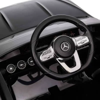 AIYAPLAY Mercedes-Benz AMG CLA 45 Licensed 12V Kids Electric Car Ride on Car w/ Remote, Suspension Lights Music Horn - Black(m-11)