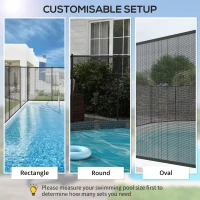 Outsunny Ogrodzenie do stawu, 365 x 126 cm, 4 szt. z nóżkami(m-7)