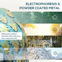 Outsunny Heron Garden Statue, Standing Garden Ornament, Metal Garden Gift with Stakes, 28 x 17 x 63 cm, Multi-Colour(m-5)