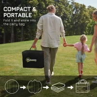 Outsunny Dywan Zewnętrzny Na Taras, Wodoszczelny, Nowoczesny Design, 365 cm x 274 cm x 0.3cm, Czarno+Biały(m-4)