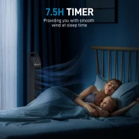 Wentylator wieżowy 50W, 3 tryby, pilot, czarny(m-6)