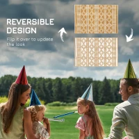 Outsunny Dywan zewnętrzny na taras, odporny na warunki atmosferyczne, nowoczesny design, 121 cm x 182 cm x 0,3 cm, Zielony + Krem(m-6)